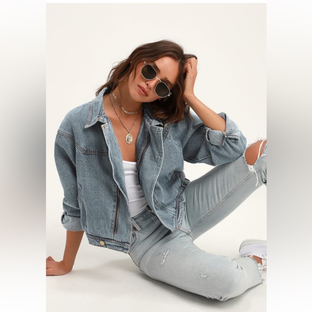 NWOT “SAGE the label” Cropped Jean Jacket